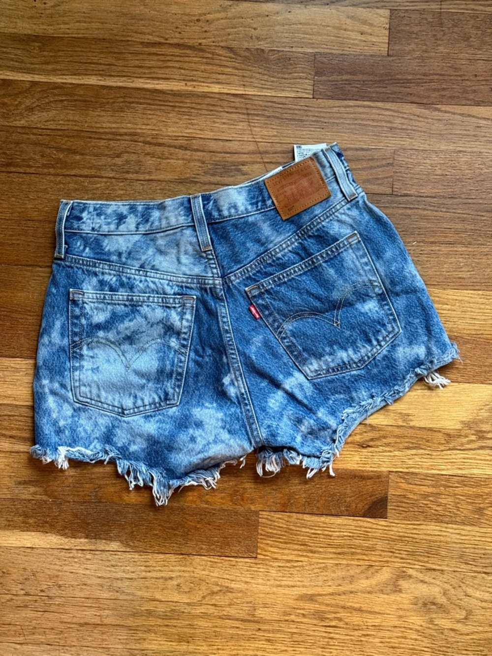 Levi’s Women's Blue Acid-Wash Denim Cutoff Shorts